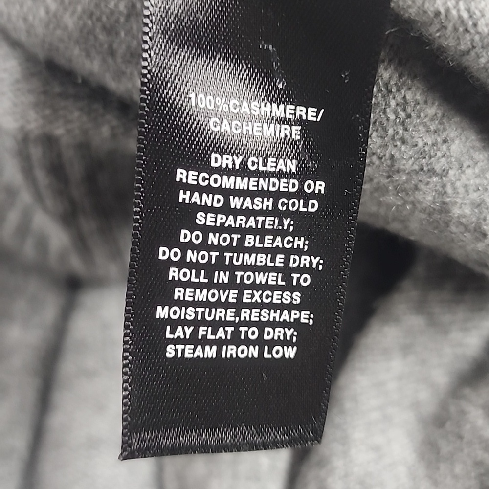 Lafayette 148 New York sz P/S 100% cashmere gray open sweater. Super soft & cozy - Picture 7 of 7